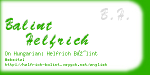 balint helfrich business card